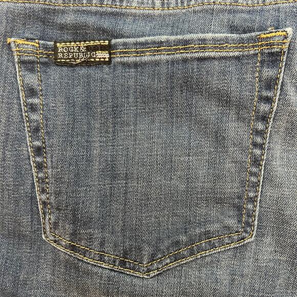 Rock & Republic Women's Berlin Tuxedo Stripe Denim Jeans Size 14 Streetwear - Picture 9 of 16